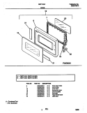 DOOR Diagram and Parts List for DMT113U1B0  Frigidaire Microwave