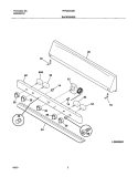 BACKGUARD Diagram and Parts List for FEF303CWB  Frigidaire Range