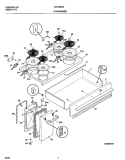 TOP / DRAWER Diagram and Parts List for FEF450WFWC  Frigidaire Range