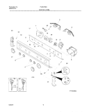 CONTROL PANEL Diagram and Parts List for FLSG72GCTA  Frigidaire Washer Dryer Combo