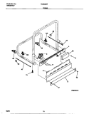 FRAME Diagram and Parts List for FDB635RFR0  Frigidaire Dishwasher