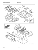 TOP/DRAWER Diagram and Parts List for EW30GS75KSA  Electrolux Range