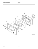 DOOR Diagram and Parts List for FGF316BSC  Frigidaire Range