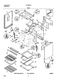 BODY Diagram and Parts List for FGF366BCC  Frigidaire Range