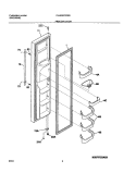 FREEZER DOOR Diagram and Parts List for PLHS267ZCB0  Frigidaire Refrigerator