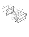 DOOR Diagram and Parts List for MGF345CBSB  Frigidaire Range
