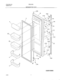 REFRIGERATOR DOOR Diagram and Parts List for FRS23X5AW0  Frigidaire Refrigerator