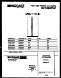 COVER Diagram and Parts List for MRS20HRAWO  Frigidaire Refrigerator