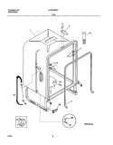 TUB Diagram and Parts List for GLD2150RCB0  Frigidaire Dishwasher