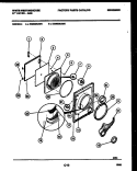 DOOR PARTS Diagram and Parts List for DG400KXW6  Frigidaire Dryer
