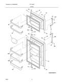 DOOR Diagram and Parts List for FRT18IS6CQR  Frigidaire Refrigerator