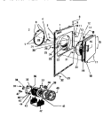 FRONT PANEL, DOOR & MOTOR Diagram and Parts List for DE651EDW4  Frigidaire Dryer