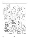 BODY Diagram and Parts List for FGEF3055KWE  Frigidaire Range