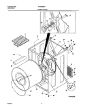 DRY CAB, HEATER Diagram and Parts List for FSG849GHQ1  Frigidaire Dryer