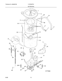 MOTOR/TUB Diagram and Parts List for CLCE500FW4  Crosley Washer Dryer Combo