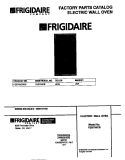 COVER Diagram and Parts List for FEB755CBSD  Frigidaire Wall Oven
