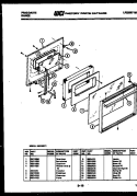 DOOR PARTS Diagram and Parts List for RG74BCB1  Frigidaire Wall Oven