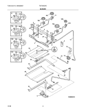 BURNER Diagram and Parts List for FGF368GMD  Frigidaire Range