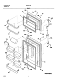 DOOR Diagram and Parts List for GS21HTZBC1  Frigidaire Refrigerator