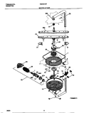 MOTOR & PUMP Diagram and Parts List for FDB421RFR0  Frigidaire Dishwasher
