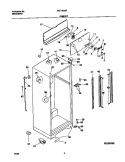 CABINET Diagram and Parts List for FRT18QSFW0  Frigidaire Refrigerator