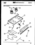 COOKTOP AND BROILER PARTS Diagram and Parts List for 37-1009-00-04  Tappan Range