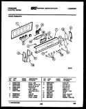 BACKGUARD Diagram and Parts List for RE34BAF5  Frigidaire Range