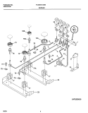 BURNER Diagram and Parts List for FCS367CHBA  Frigidaire Range