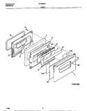DOOR Diagram and Parts List for FEF388WCCF  Frigidaire Range
