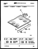 COOKTOP PARTS Diagram and Parts List for G32BCL2  Frigidaire Range