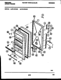 DOOR PARTS Diagram and Parts List for FFU16F6AW2  Frigidaire Freezer