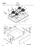 TOP / DRAWER Diagram and Parts List for FES300ASD  Frigidaire Range