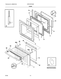 DOOR Diagram and Parts List for CEW30GF6GSB  Electrolux Range
