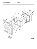DOOR Diagram and Parts List for FGF363MXASE  Frigidaire Range