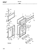 DOORS Diagram and Parts List for FRT21TNGW3  Frigidaire Refrigerator