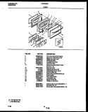 DOOR PARTS Diagram and Parts List for FGF353CASA  Frigidaire Range
