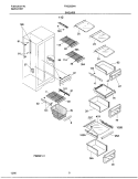 SHELVES Diagram and Parts List for FRS26ZNHB5  Frigidaire Refrigerator
