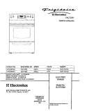COVER Diagram and Parts List for GLEF396ASD  Frigidaire Range