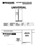 COVER Diagram and Parts List for MRS22WIED1  Frigidaire Refrigerator