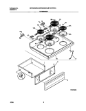 TOP / DRAWER Diagram and Parts List for MEF322WGSA  Tappan Range