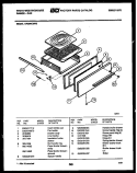 BROILER DRAWER PARTS Diagram and Parts List for GF204KXD3  Frigidaire Range