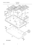 MAINTOP Diagram and Parts List for FPGC3685KSA  Frigidaire Cooktop