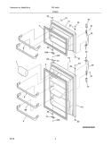 DOOR Diagram and Parts List for FRT18G6JB6  Frigidaire Refrigerator