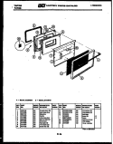 DOOR PARTS Diagram and Parts List for 30-3648-66-01  Tappan Range