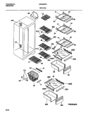 SHELVES Diagram and Parts List for WRS20PRCD0  Frigidaire Refrigerator
