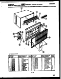 CABINET PARTS Diagram and Parts List for A07LH8E1  Frigidaire Air Conditioner