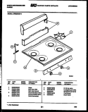 COOKTOP PARTS AND BACKGUARD Diagram and Parts List for GF620HXD4  Frigidaire Range