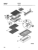 SHELVES Diagram and Parts List for MRT16CGEZ8  Uni Refrigerator