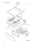 TOP/DRAWER Diagram and Parts List for CRE3870LBD  Crosley Range