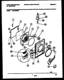DOOR PARTS Diagram and Parts List for WDG646RBSW0  Frigidaire Dryer